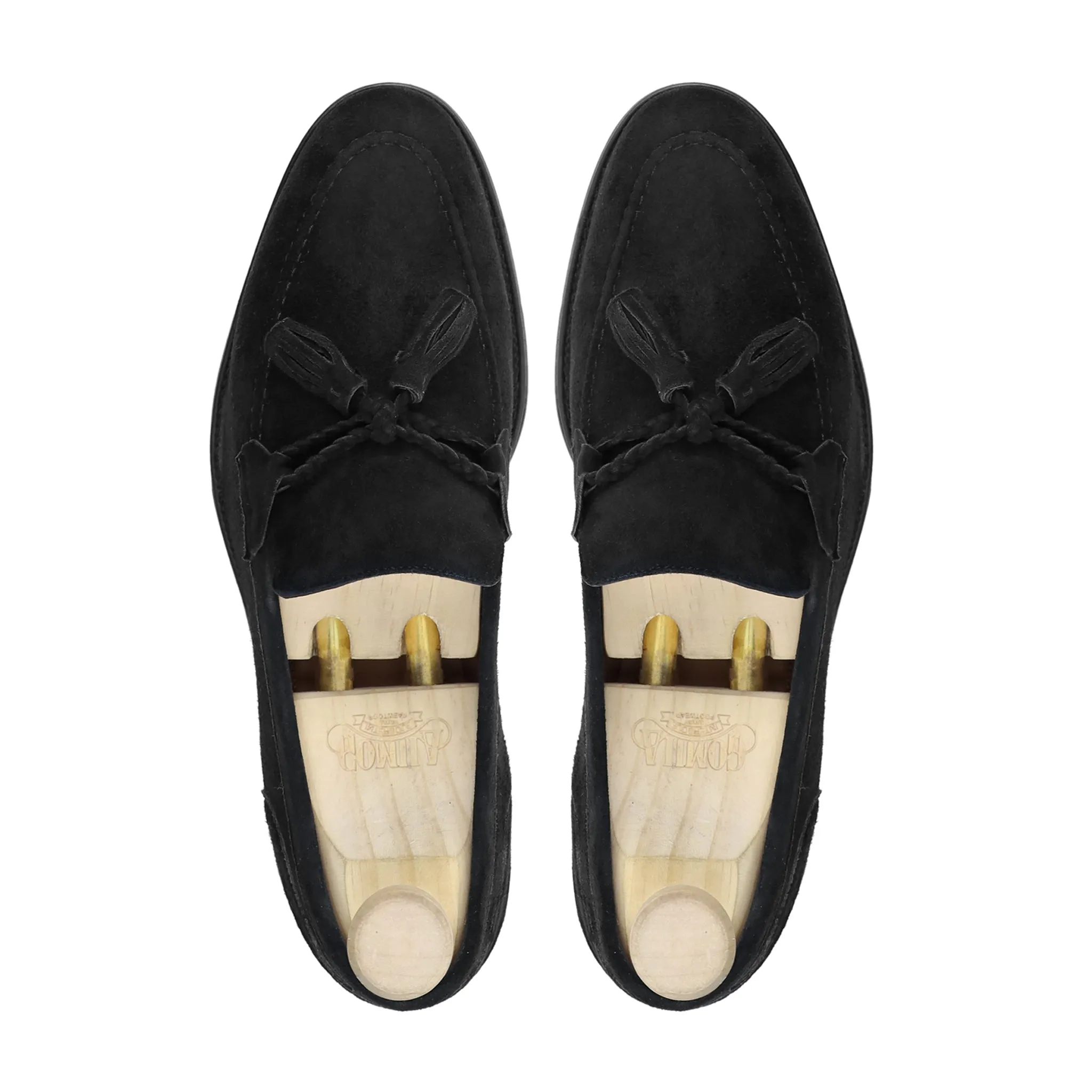 Askoy - Men's Black Kid Suede Loafer