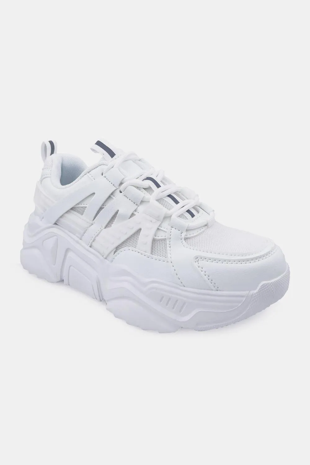 Berness Running Late Chunky Sole Athletic Sneakers in White