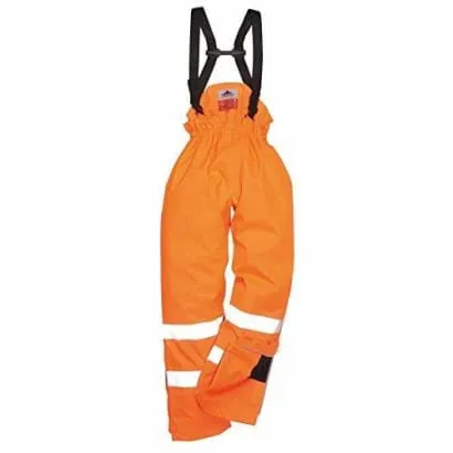 Bizflame Rain Unlined Hi-Vis Antistatic Flame Retardent Bib Trouser RIS 3279-s780