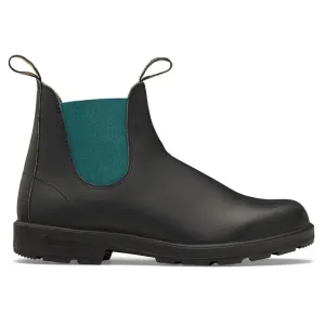 Blundstone 2307 Black Teal Slip On Chelsea Boots