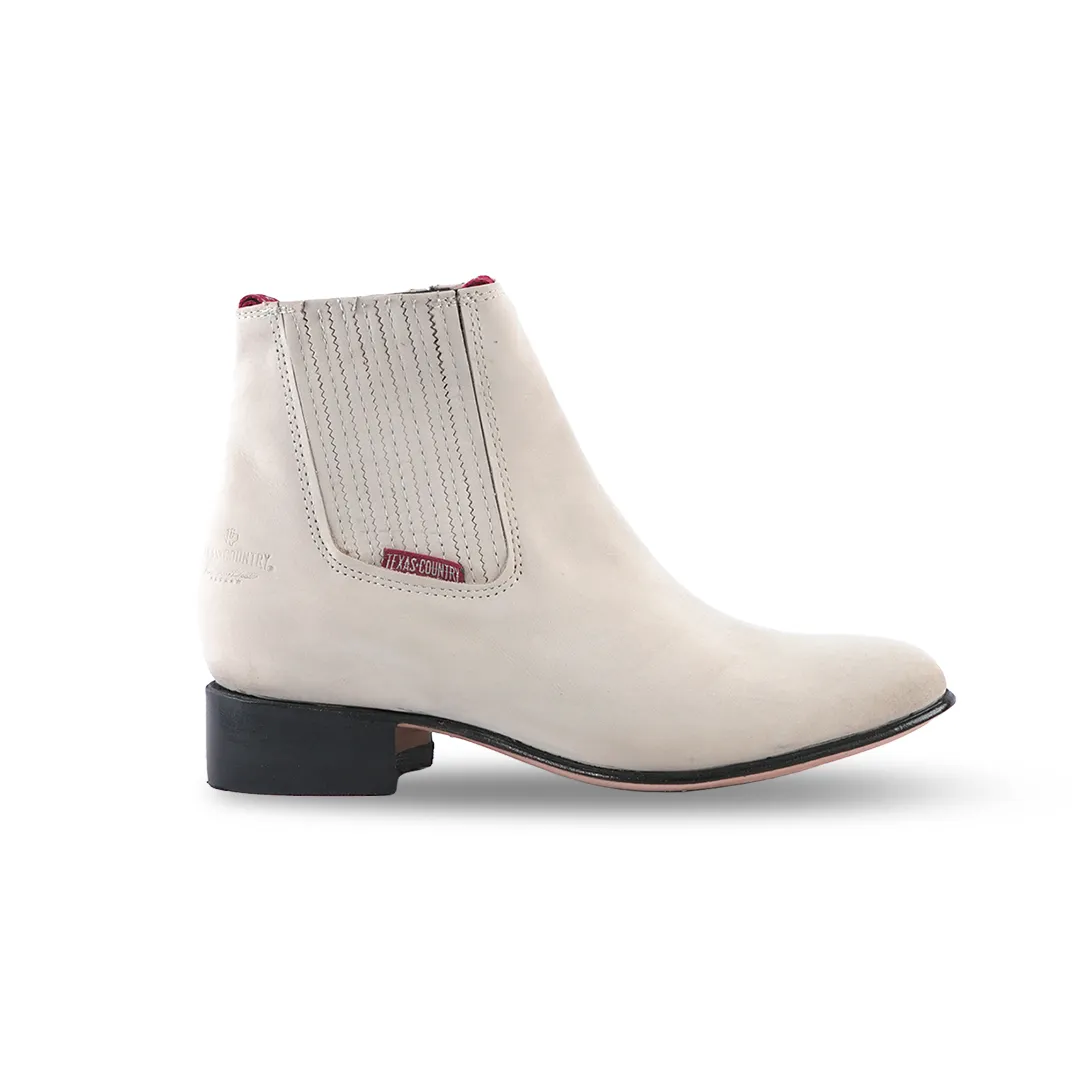 Classic Chelsea Boot Nobuck Perla Cuero E800