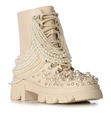 Combat Pearls for the Gangsta Girls Boots