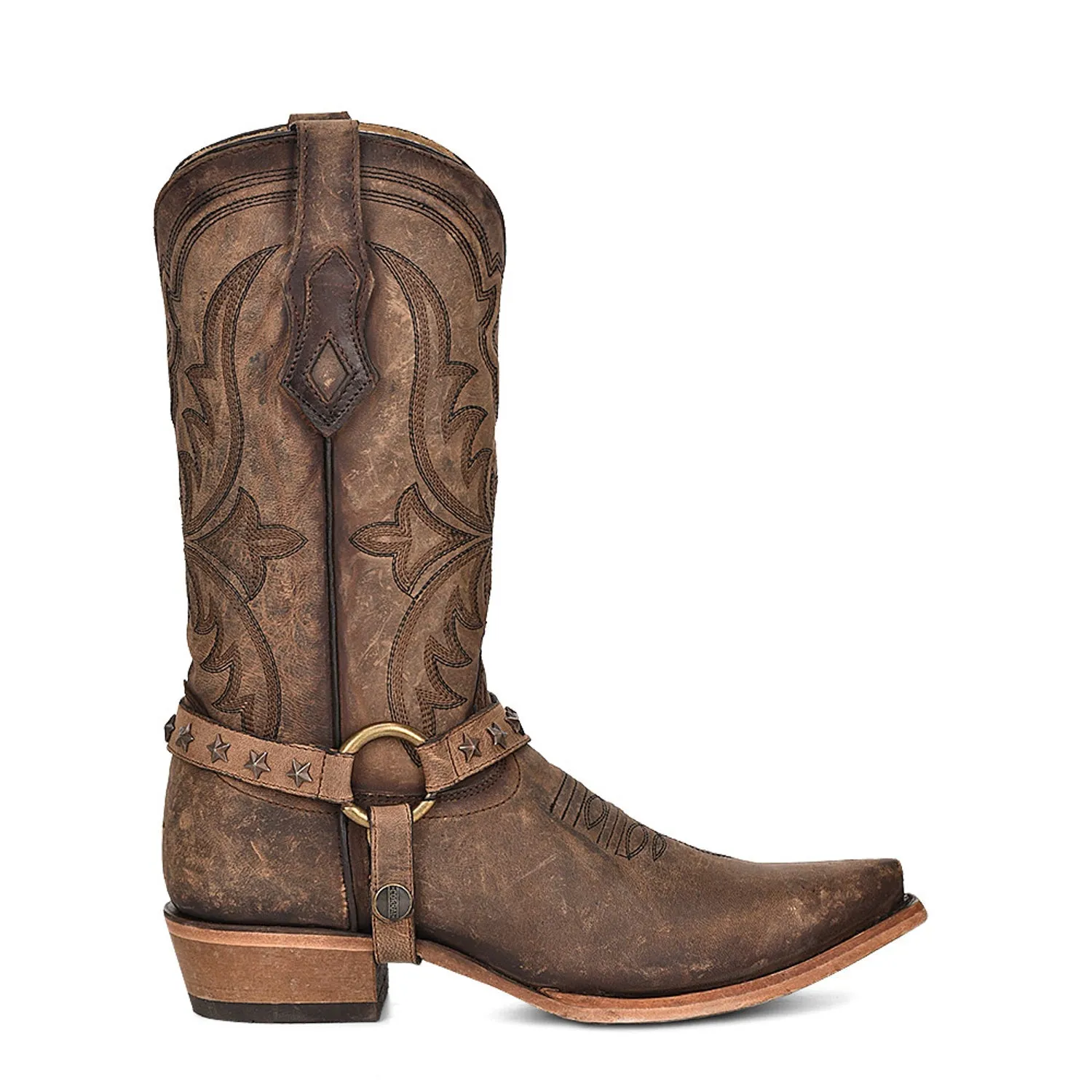 Corral Mens C4025 Cinnamon Leather Harness Cowboy Boots