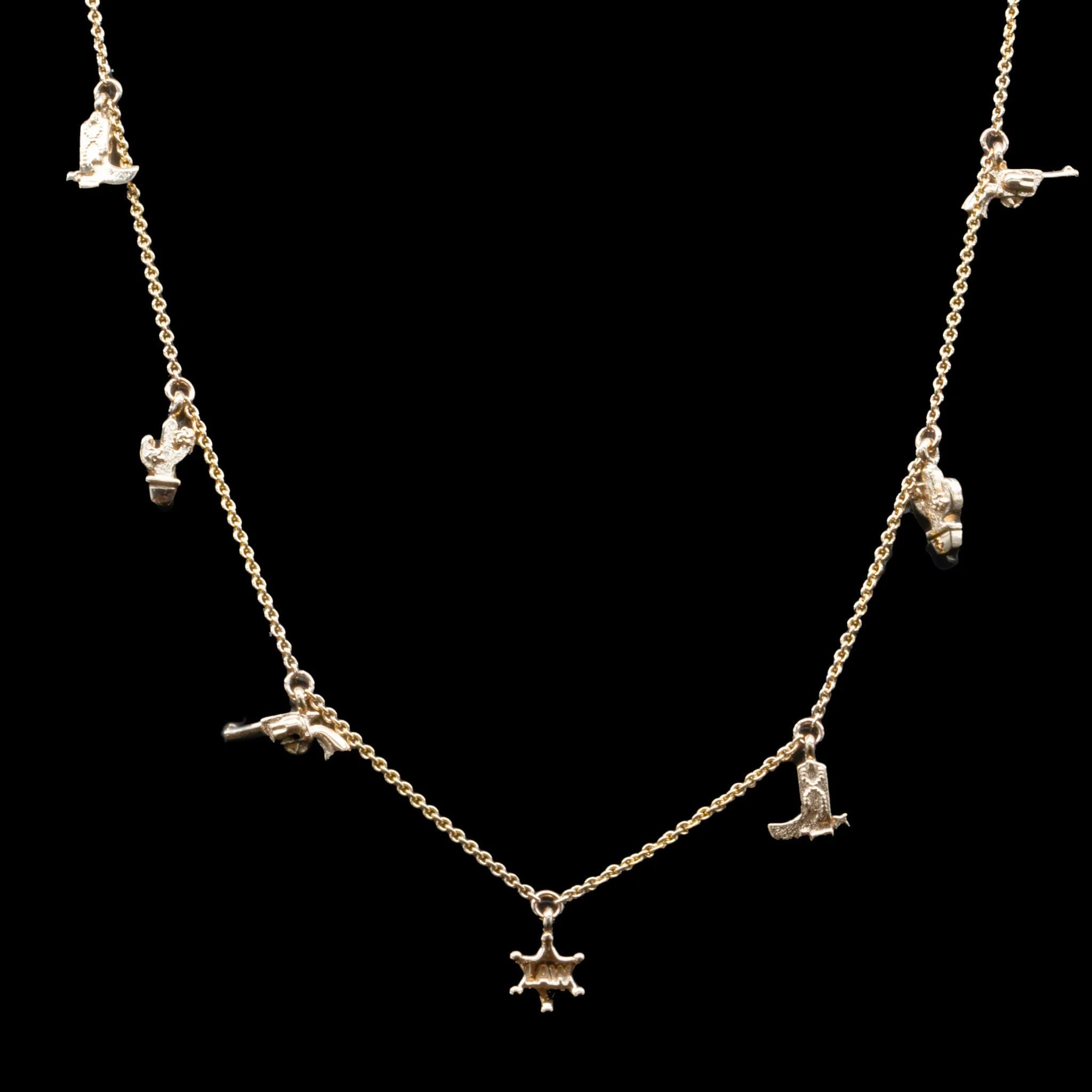 Cowgirl Charm Necklace In Gold - Western Fashion