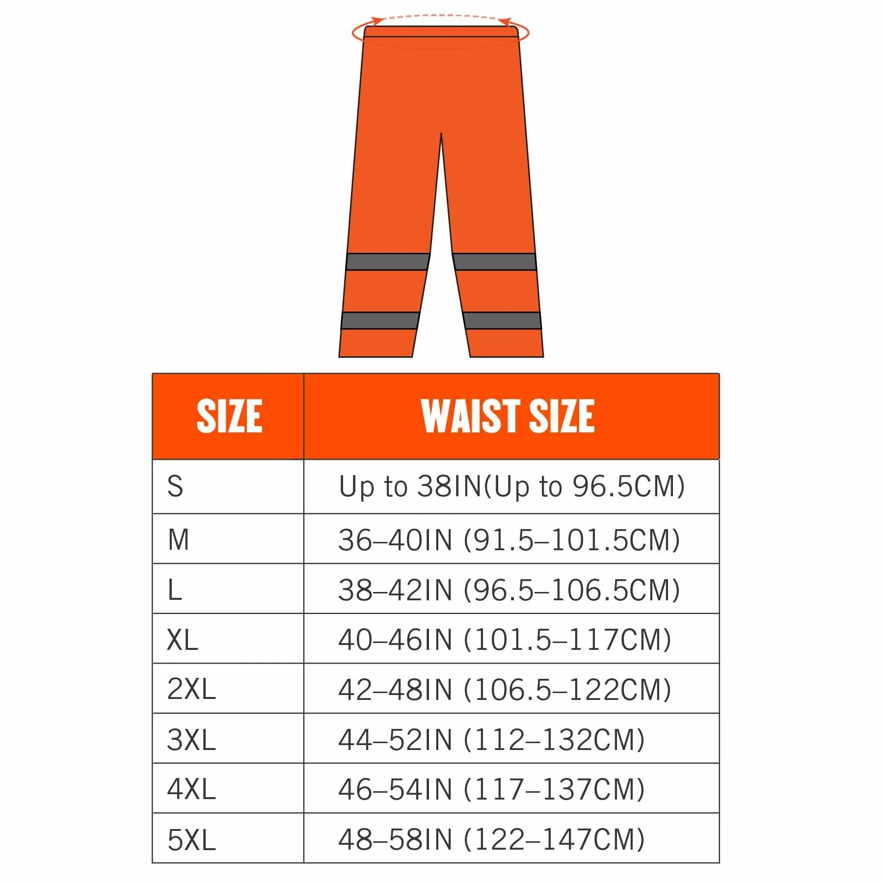 Ergodyne 25443 8916 M Orange Class E Lightweight Hi-Vis Rain Pants