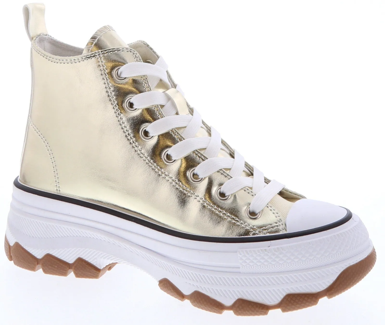 Gold High Top Sneakers