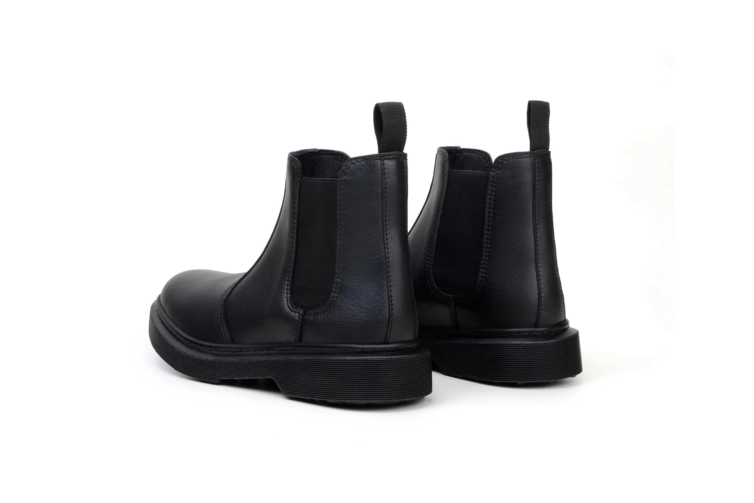 Green Laces x King55 Chelsea Vegan Leather Boots | Black