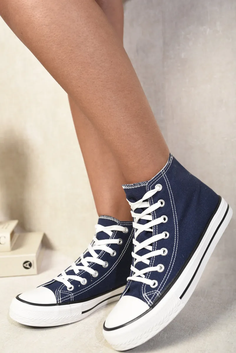 High Top Lace Up Trainers