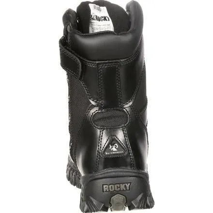 Rocky Men's Alphaforce 8" Zipper Comp Toe WP Duty Boot Black FQ0006173