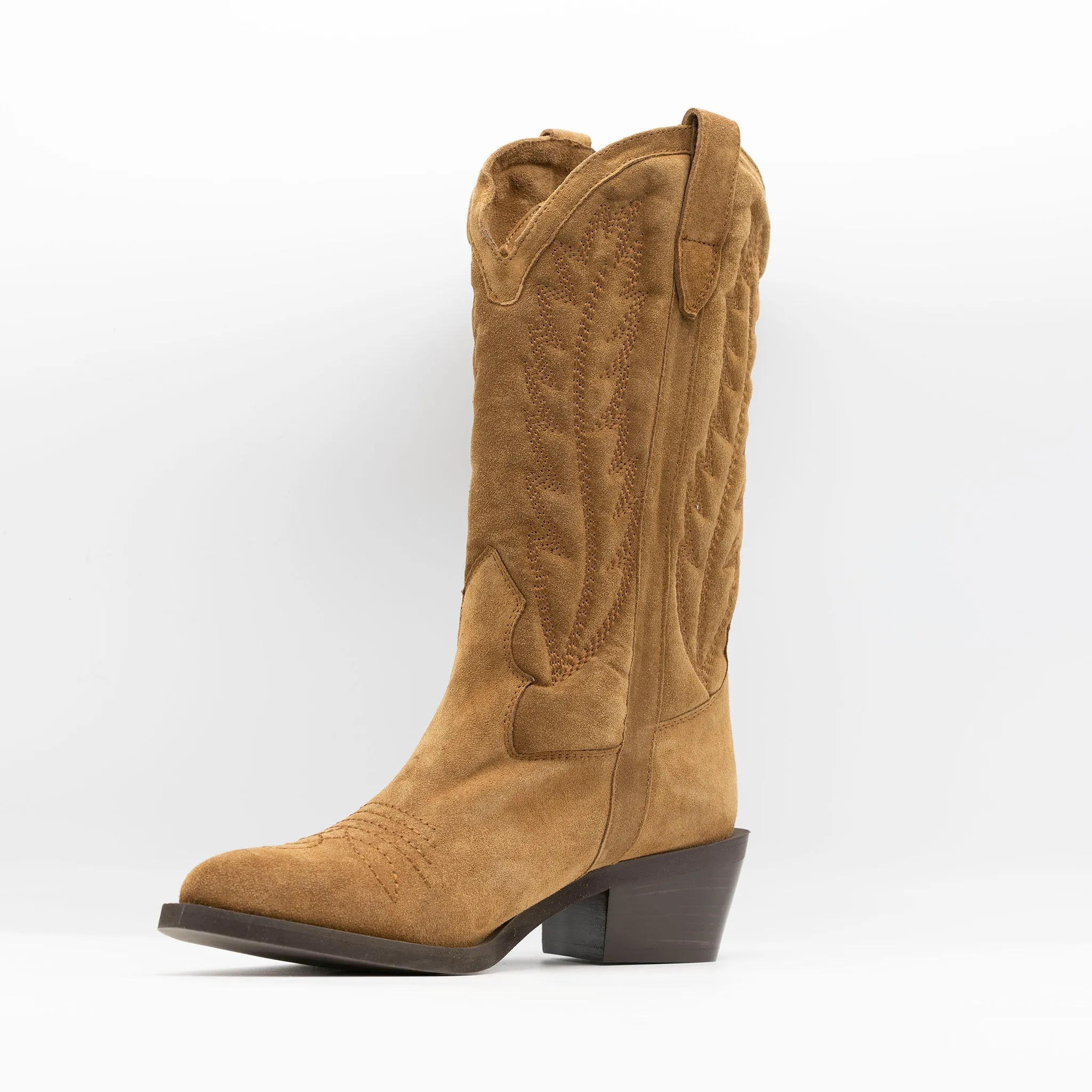 Siena Boots in Cognac Suede