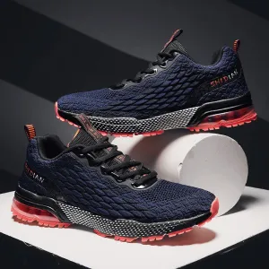 VastWave Air Cushion  Men's Running Sport Shoes Sneaker Fish Scale Woven Mesh Men Casual Shoes Light weight Man Leisure Shoe