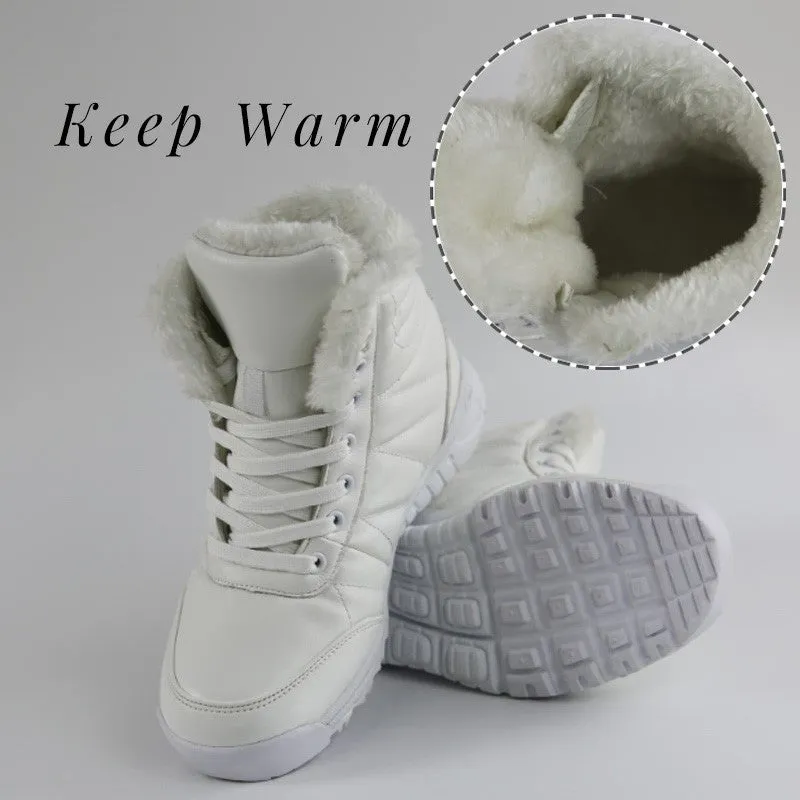 Women's autumn winter thermal plush hiking high top shoes CL