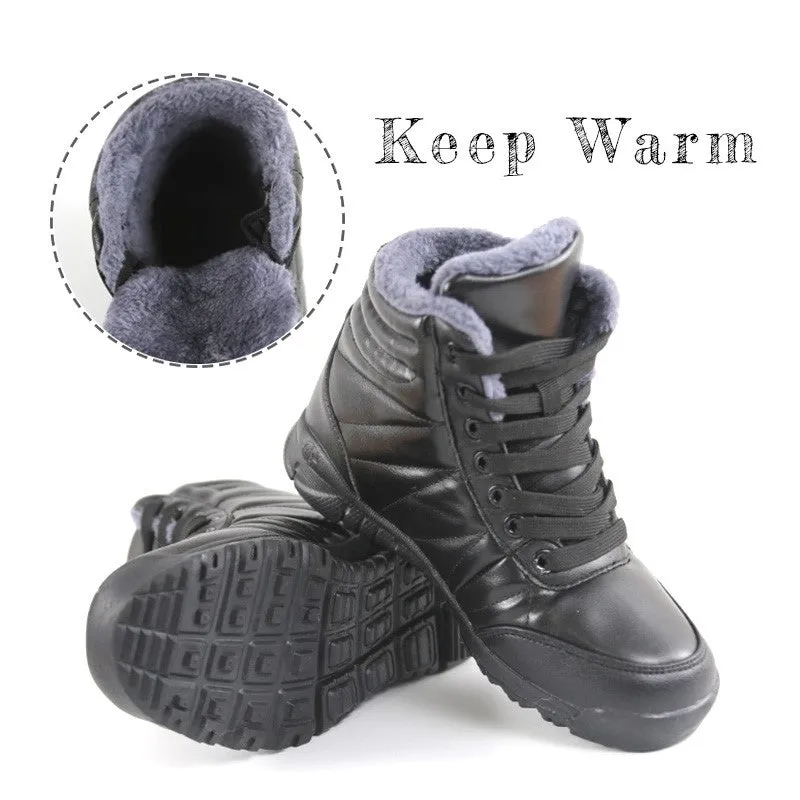 Women's autumn winter thermal plush hiking high top shoes CL