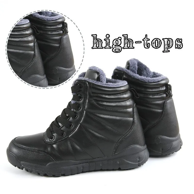 Women's autumn winter thermal plush hiking high top shoes CL