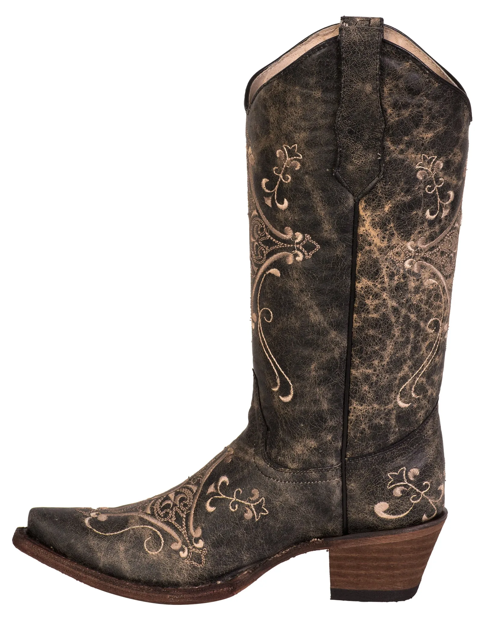 Women's Crackle Embroidered Boots