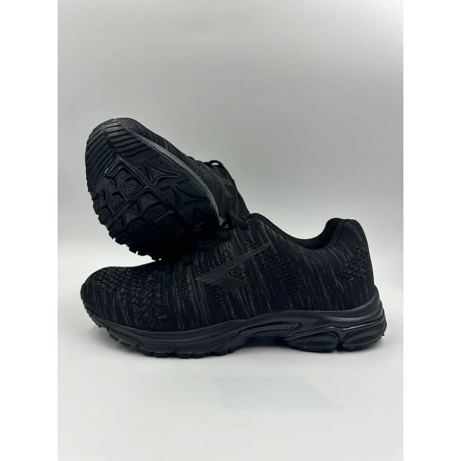 Women's Size 8.5, All Black Low Top Sneaker w/ Black Laces and Cushy Sole