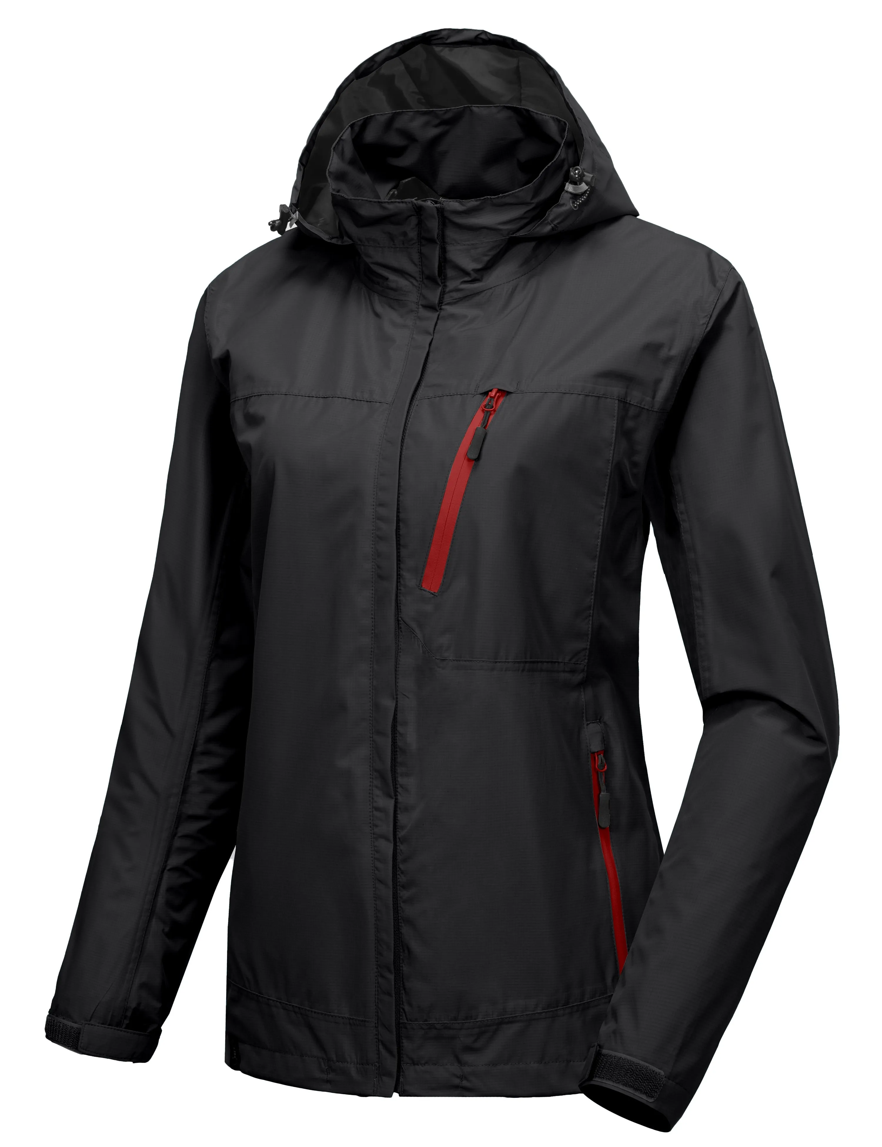 Women's Waterproof Hooded Hiking Travel Rain Shell Jacket